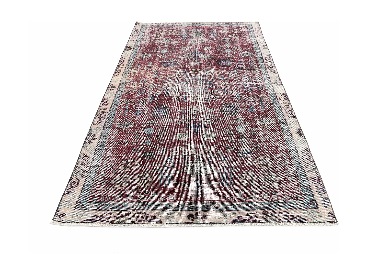 Tapis de laine 127x236 rouge Ultra Vintage