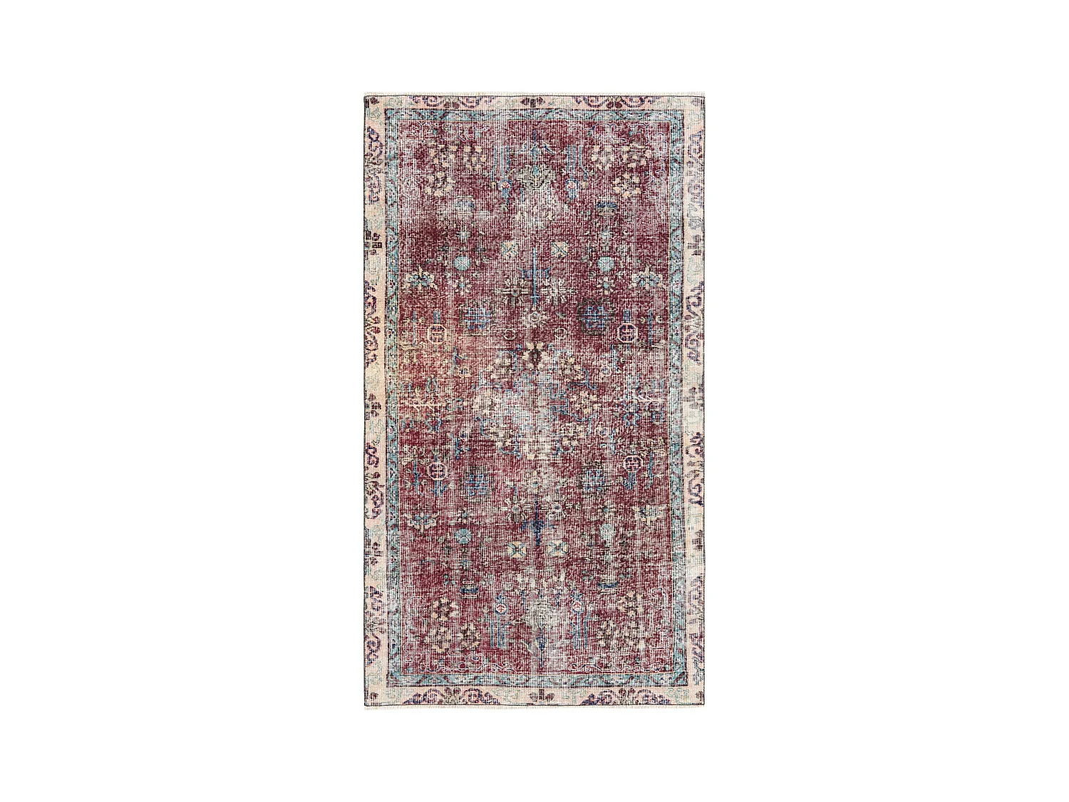 Tapis de laine 127x236 rouge Ultra Vintage