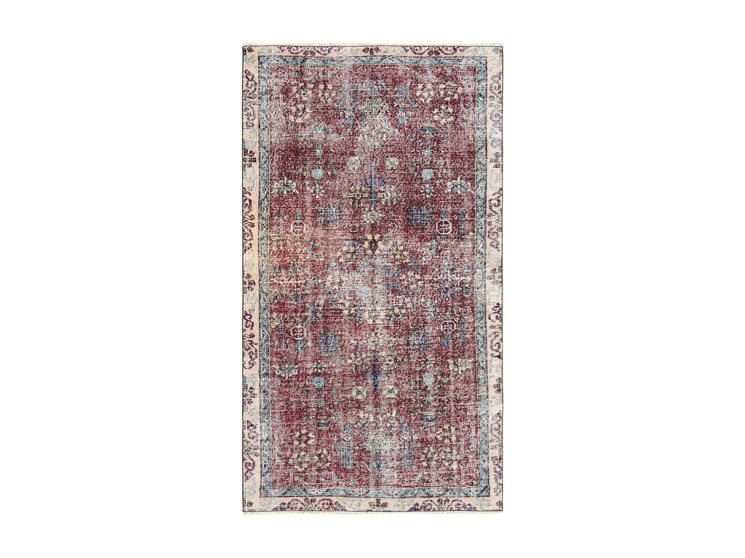 Tapis de laine 127x236 rouge Ultra Vintage