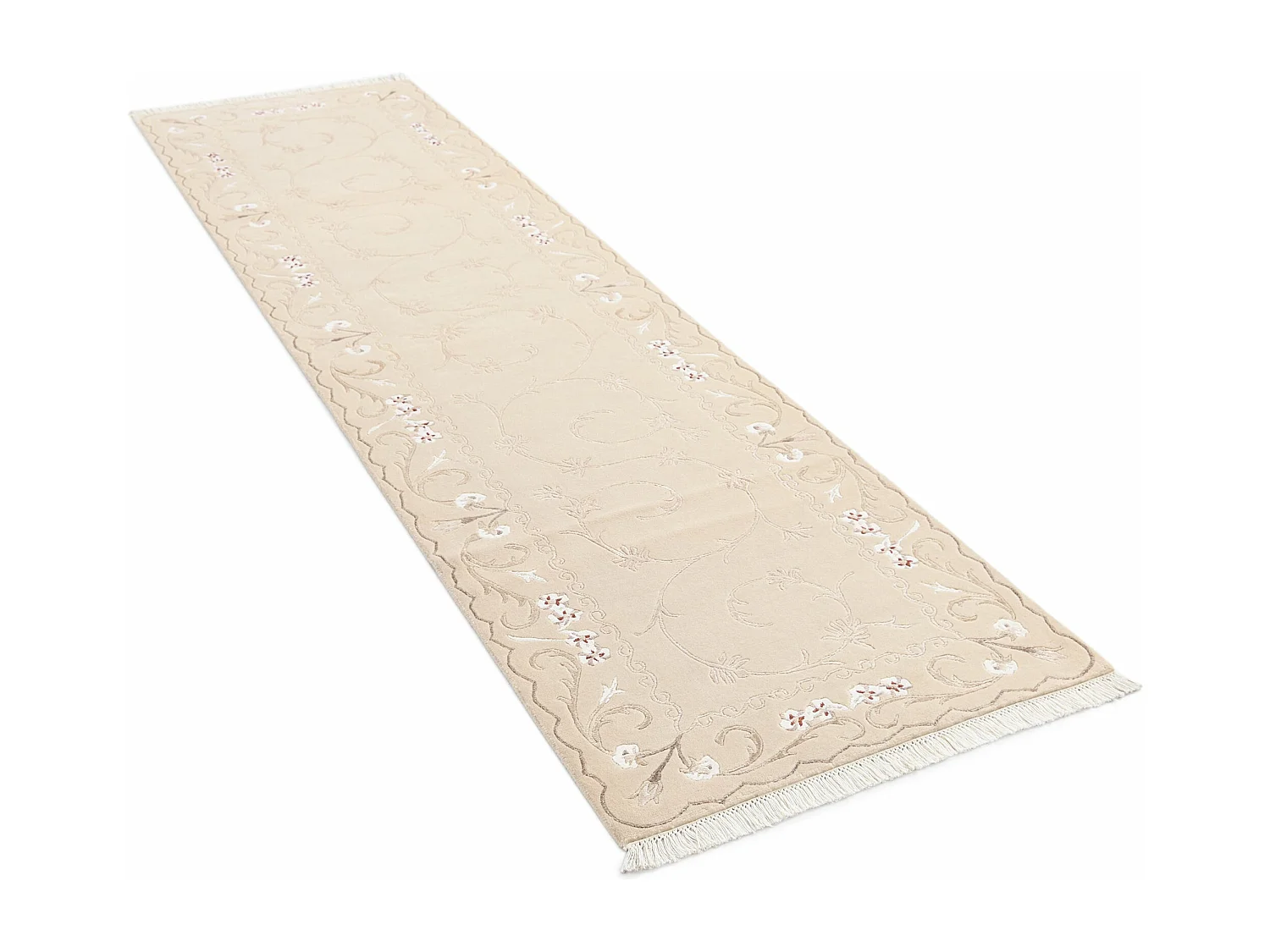 Läufer-Wollteppich 79x292 Braun Darya