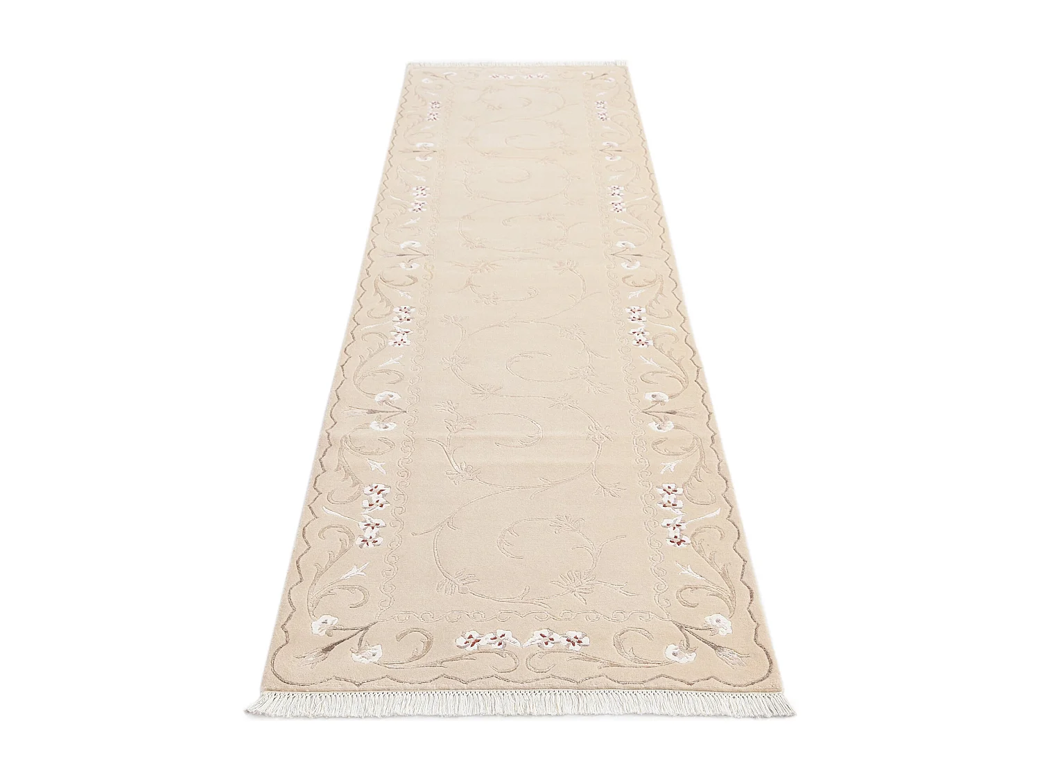 Läufer-Wollteppich 79x292 Braun Darya