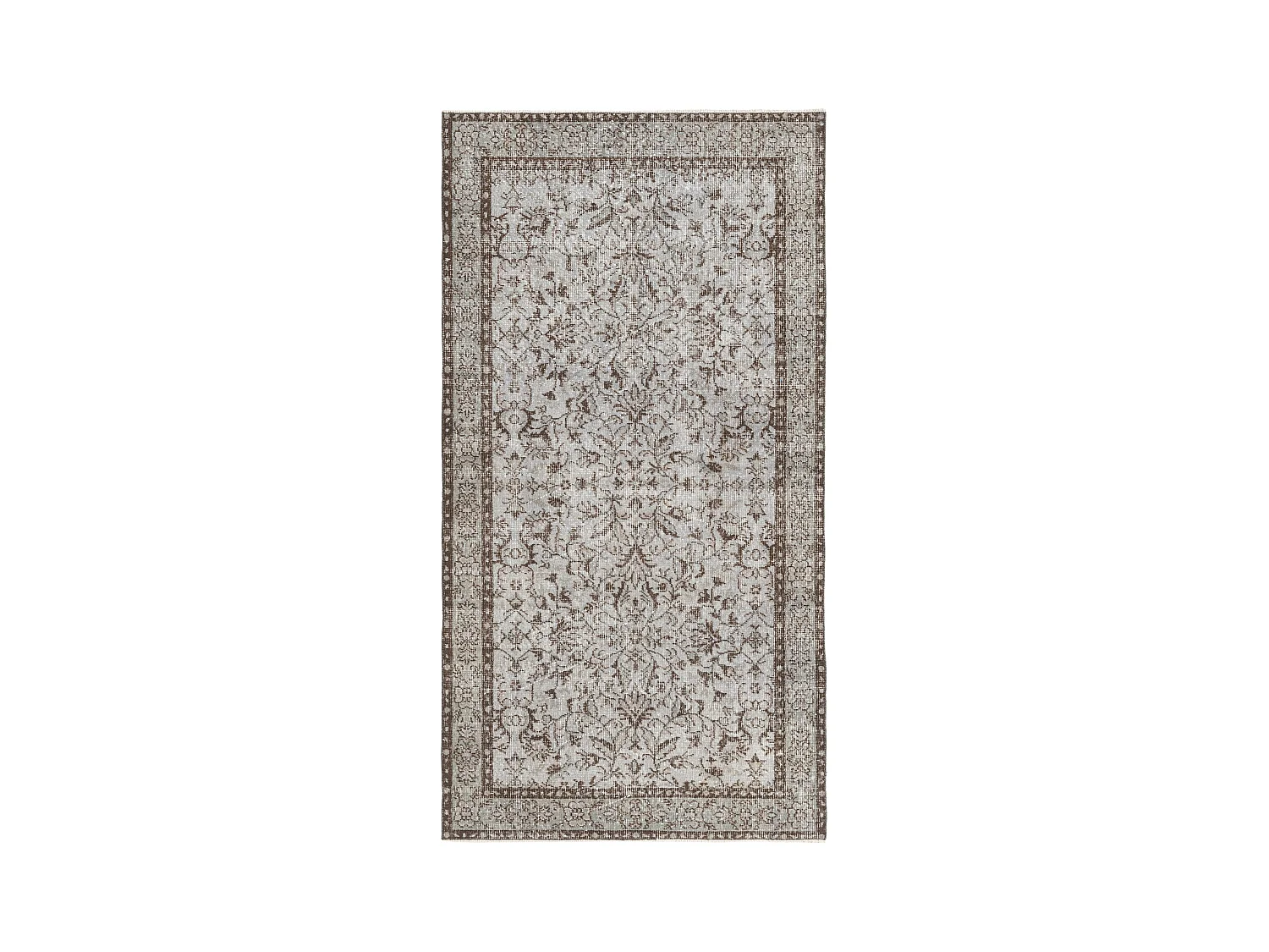 Tapis de laine 114x221 gris Ultra Vintage