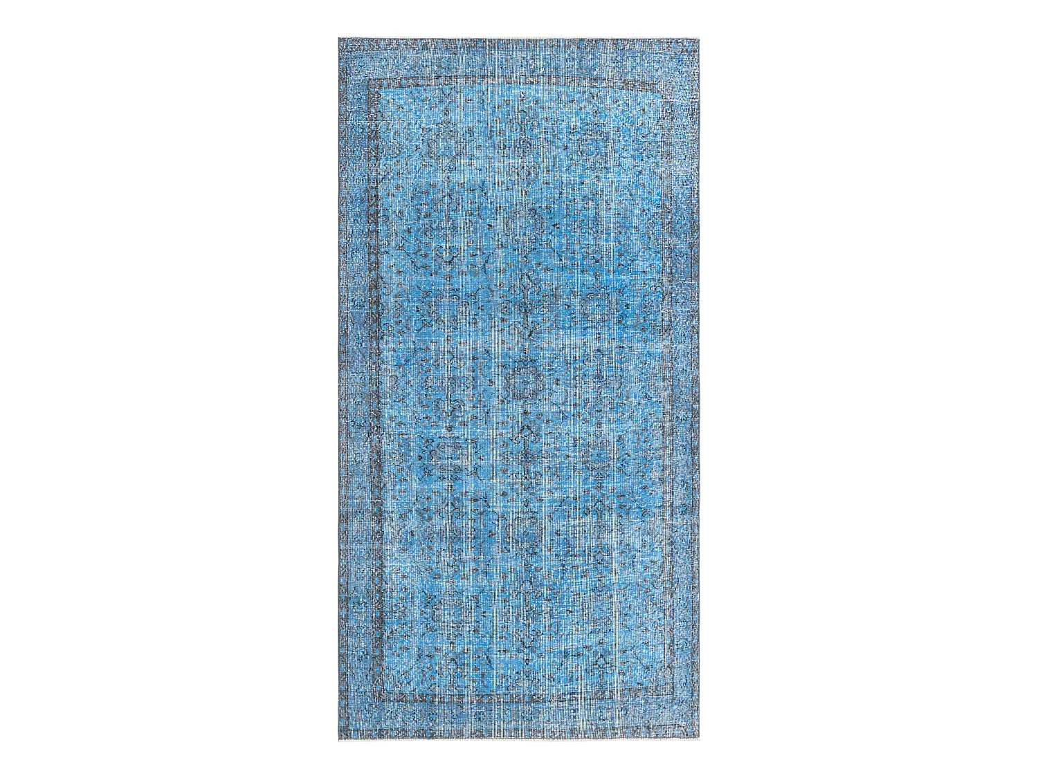Tapis de laine 152x300 Bleu Ultra Vintage