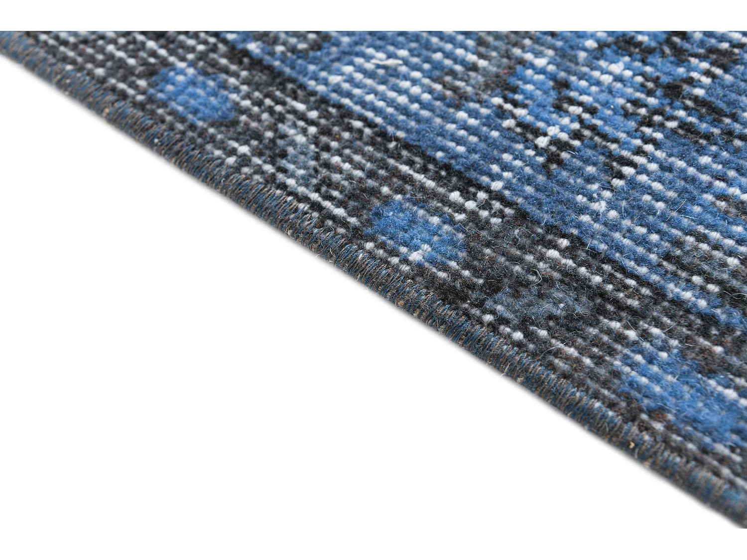 Tapis de laine 152x300 Bleu Ultra Vintage