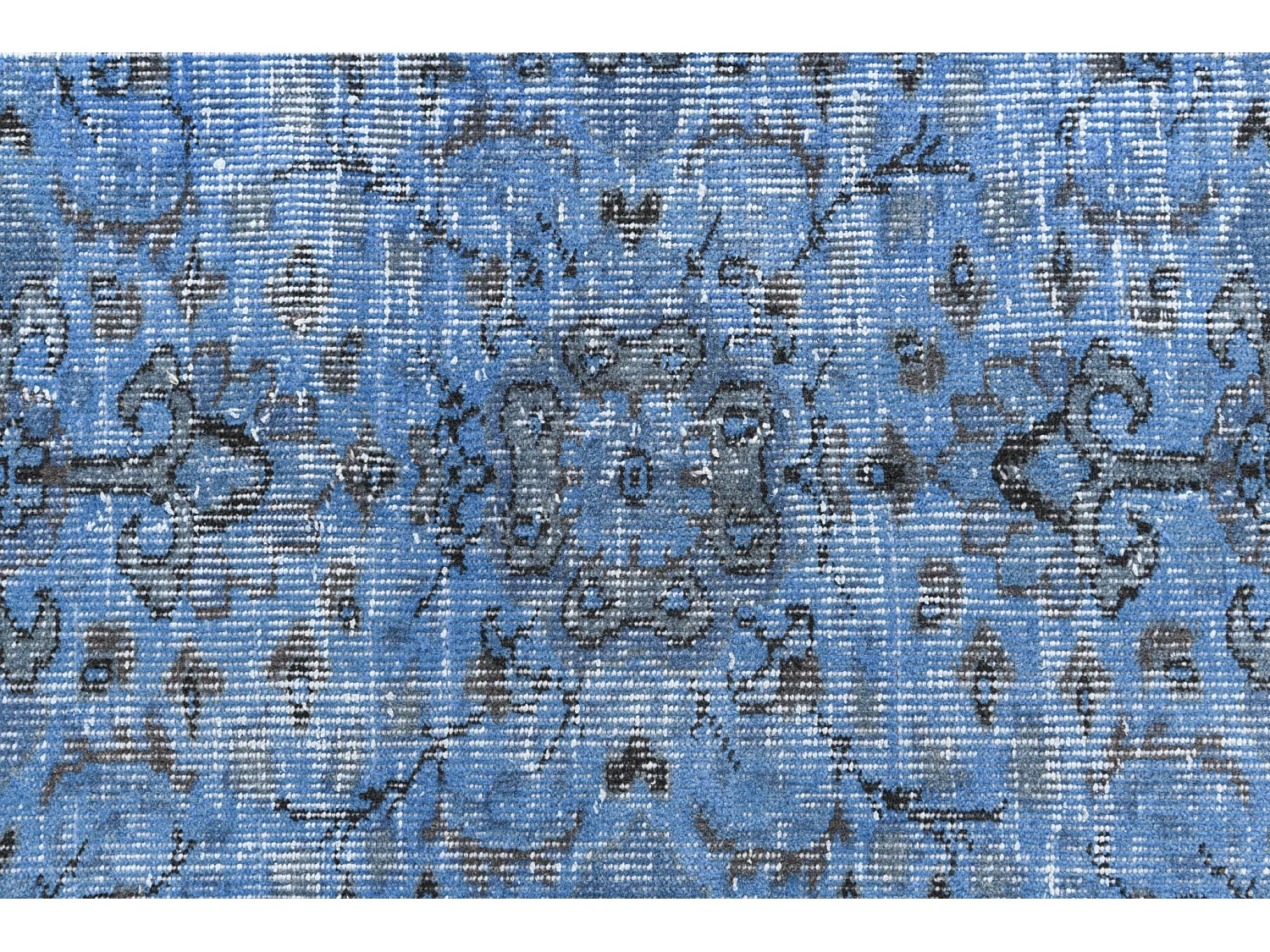 Tapis de laine 152x300 Bleu Ultra Vintage