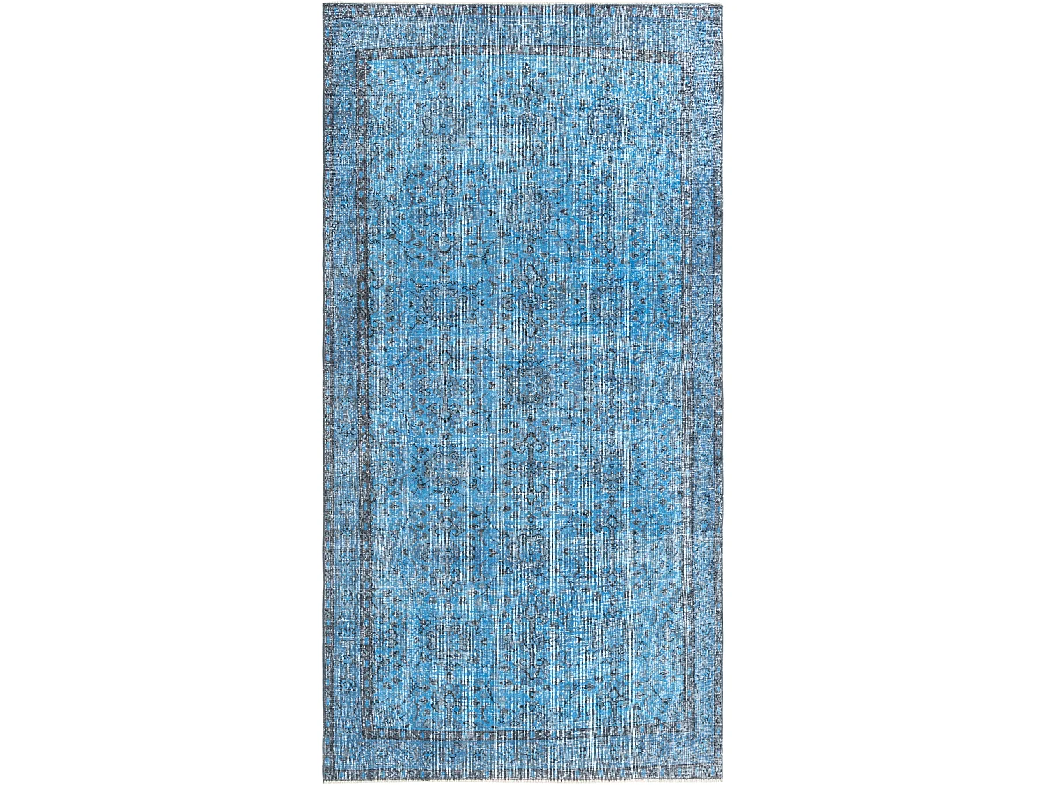 Tapis de laine 152x300 Bleu Ultra Vintage
