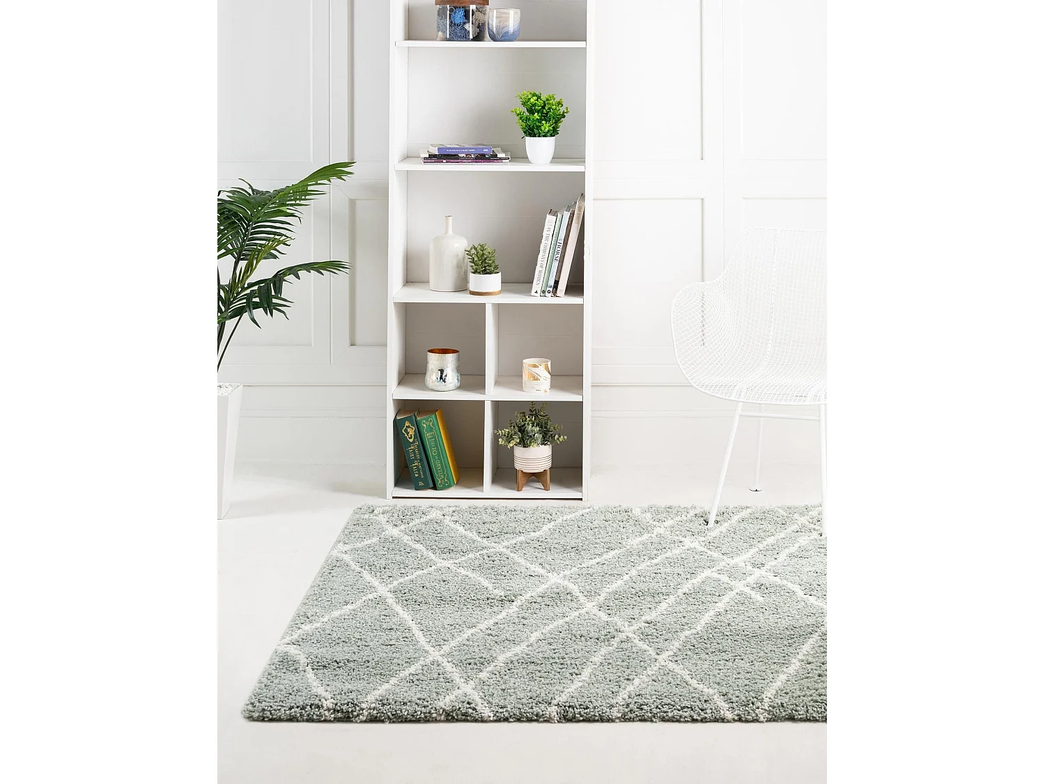 Tapis shaggy 240x240 vert Lachen Fence