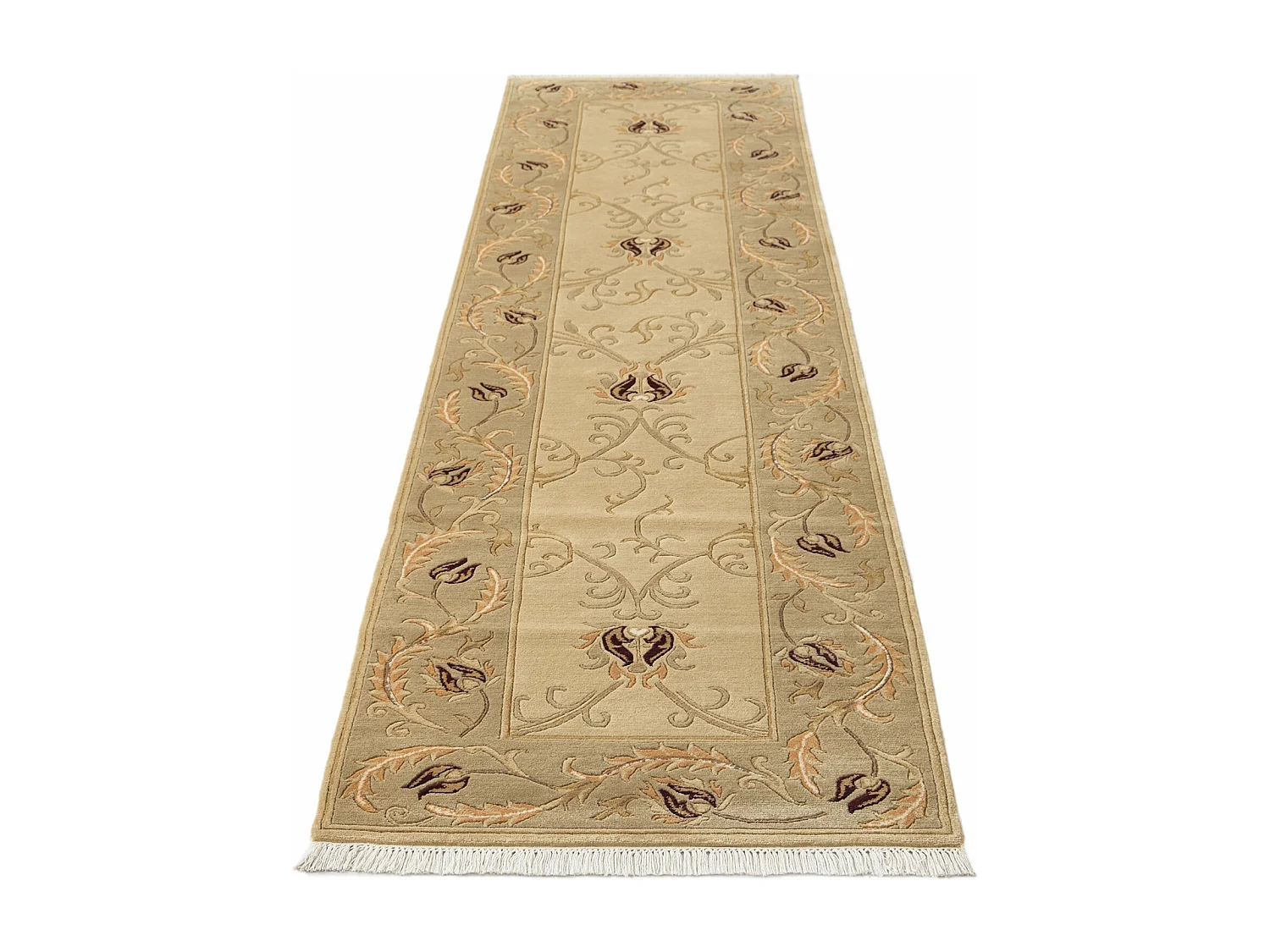 Tapis de couloir en laine 79x302 brun Darya