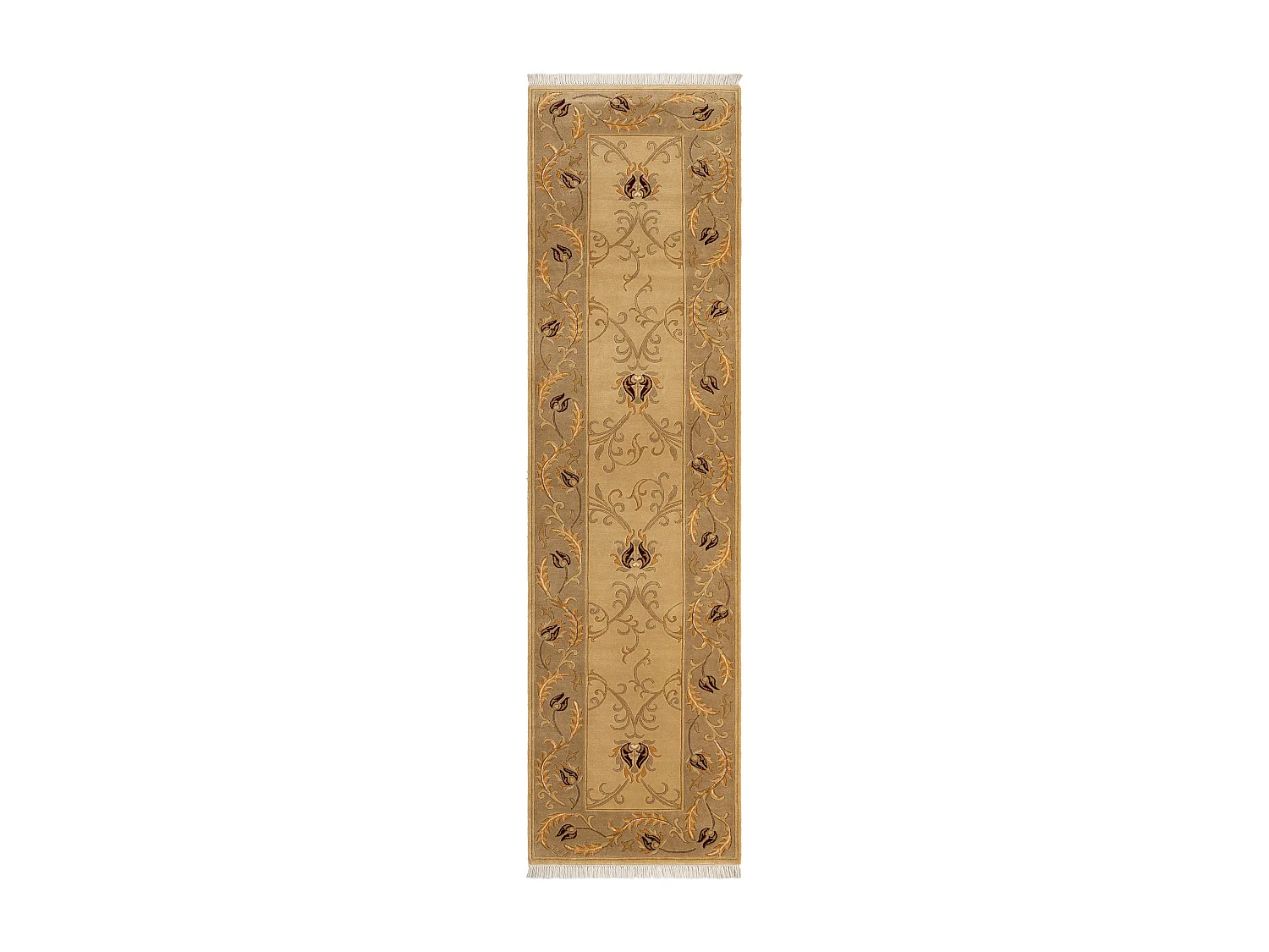 Tapis de couloir en laine 79x302 brun Darya