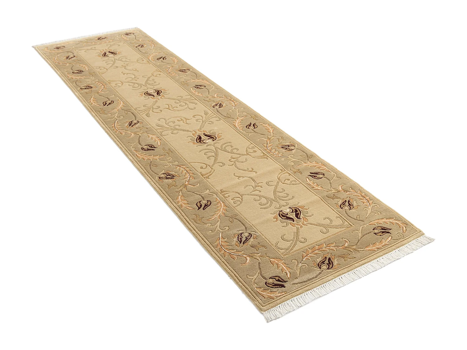 Tapis de couloir en laine 79x302 brun Darya