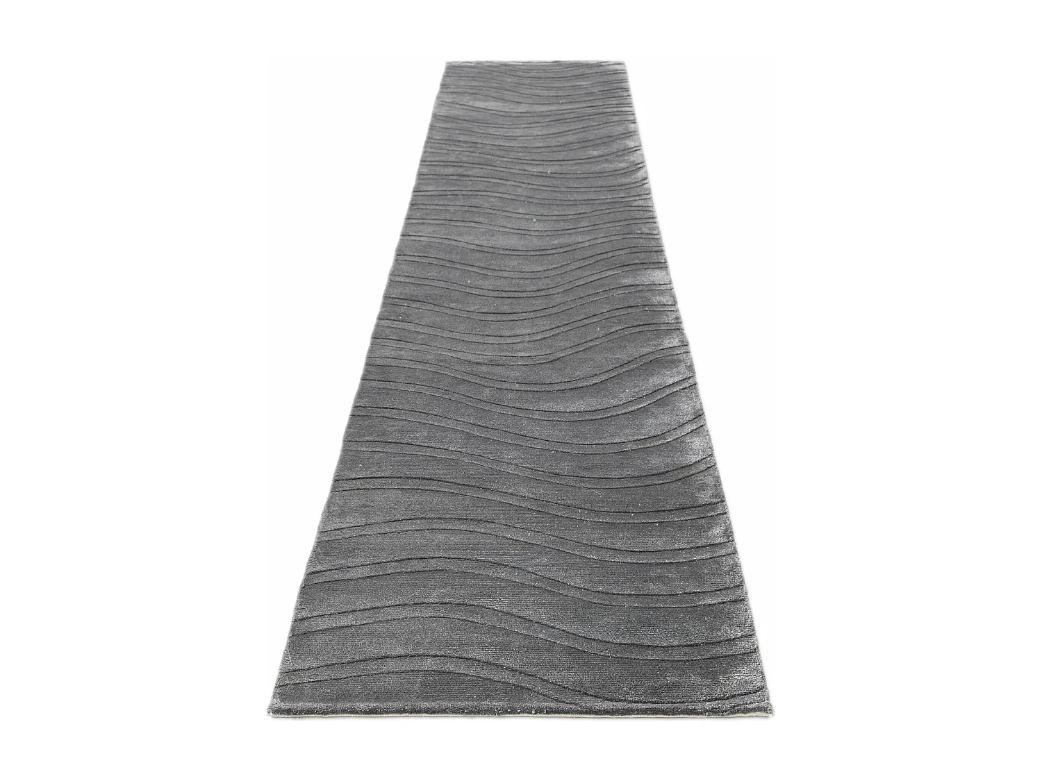 Tapis de couloir en laine 84x389 gris Darya