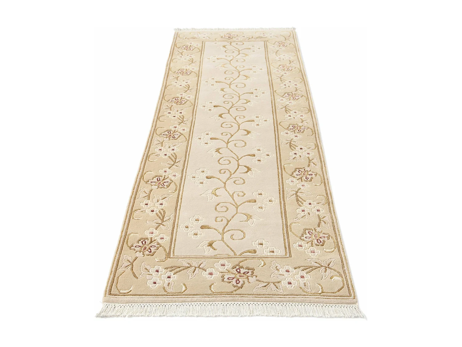 Tapis de couloir en laine 81x254 brun Darya