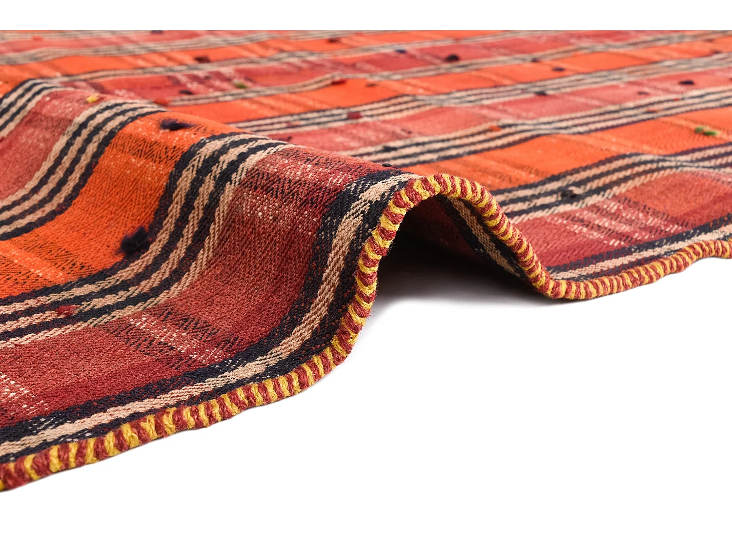 Tapis de laine 134x205 rouge Jajim