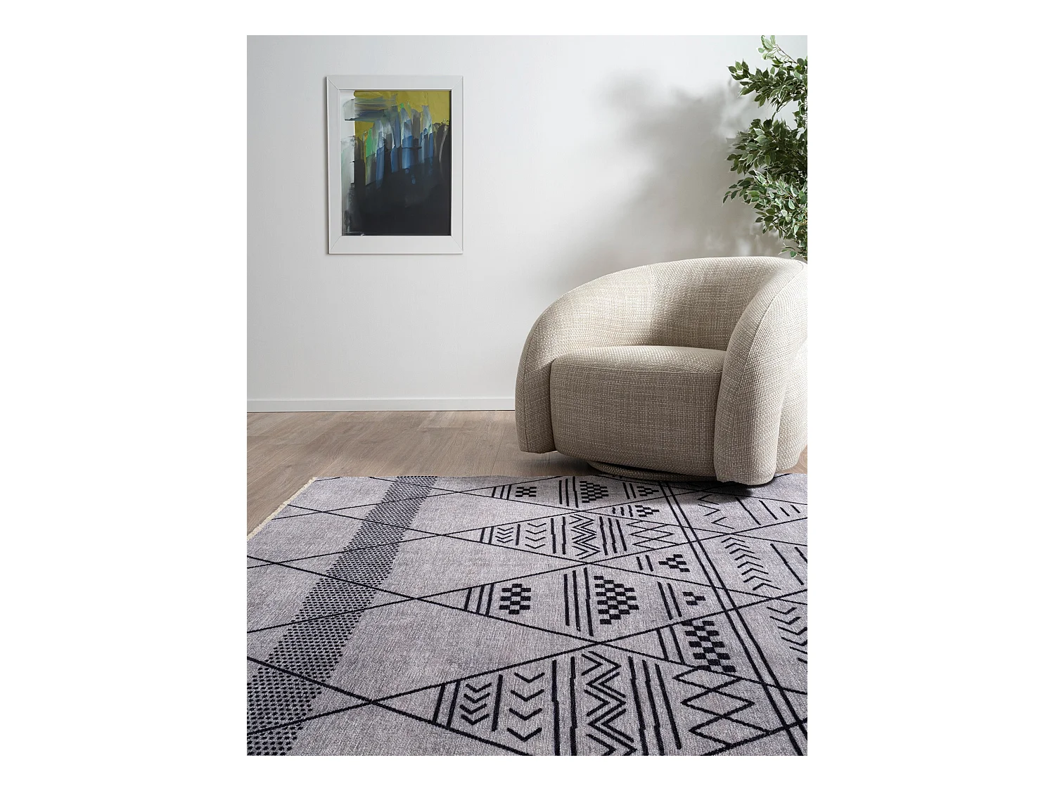 Tapis 180x275 gris Kriens Maya