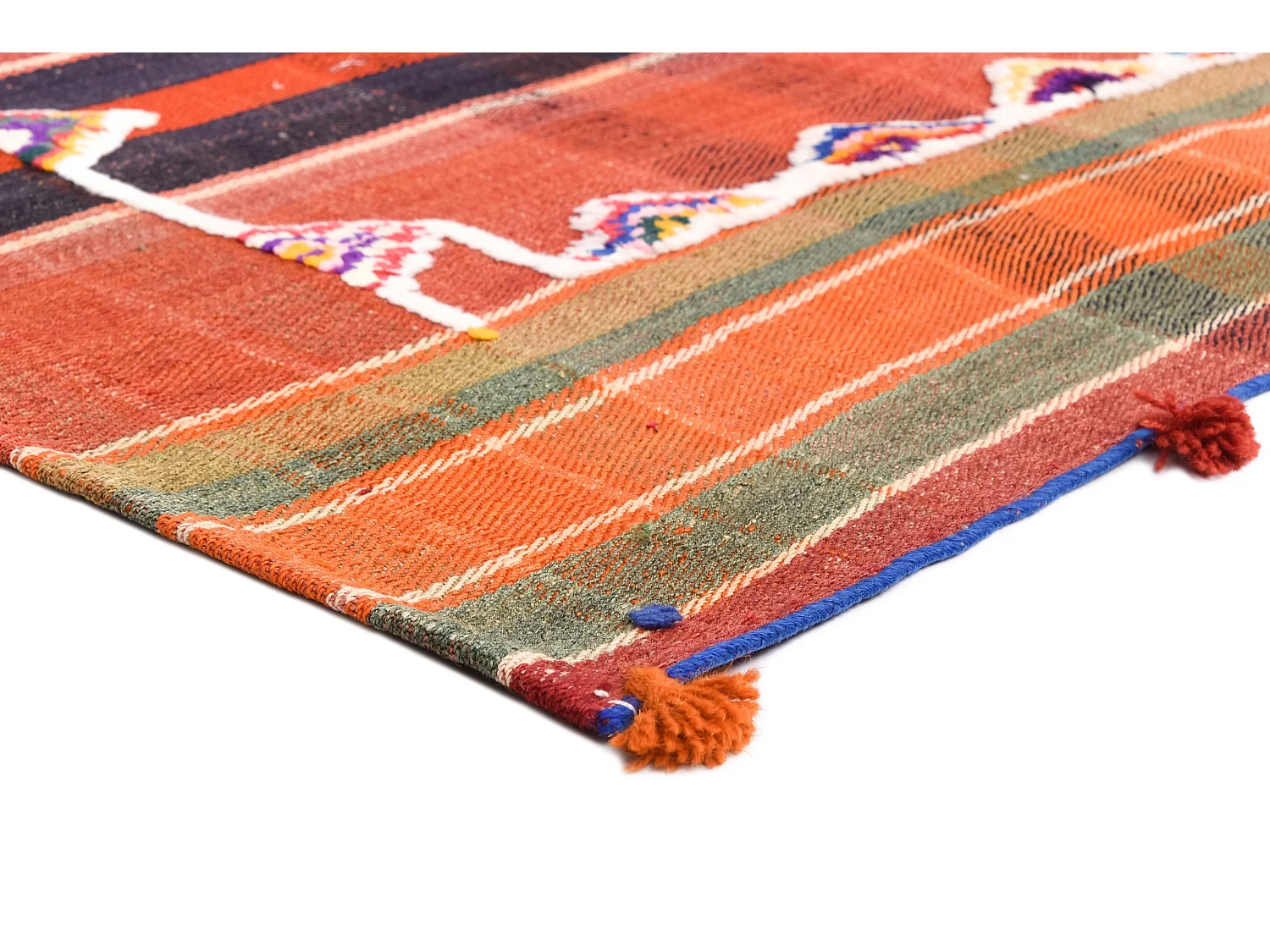 Tapis de laine 157x228 rouge Jajim