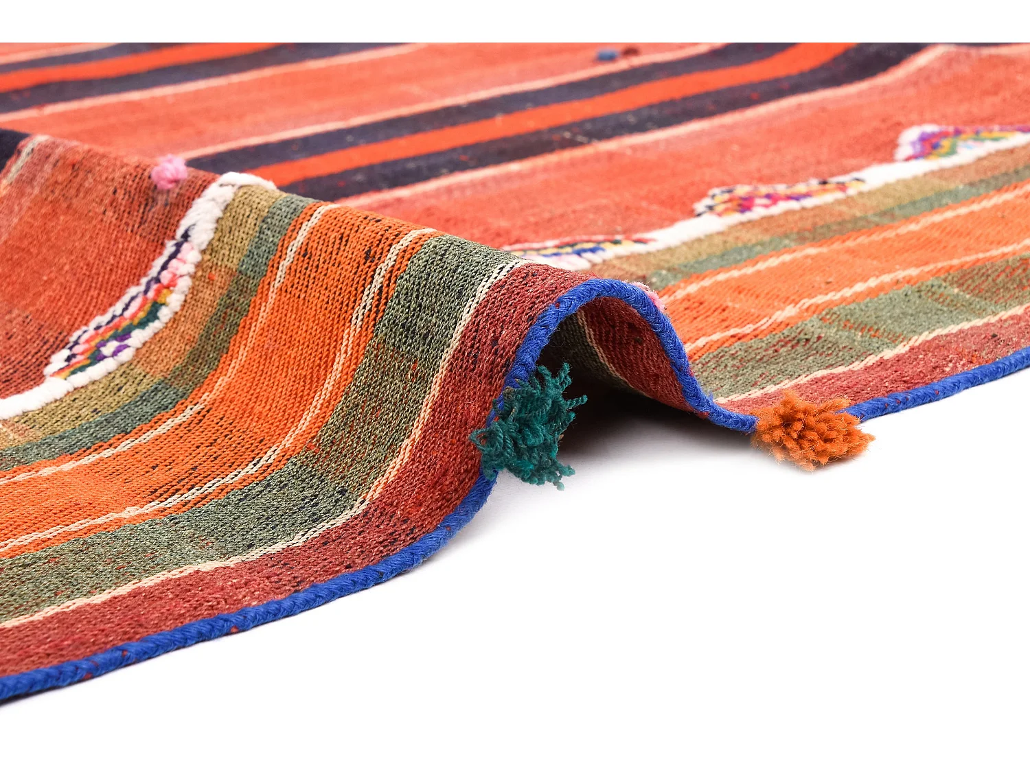 Tapis de laine 157x228 rouge Jajim