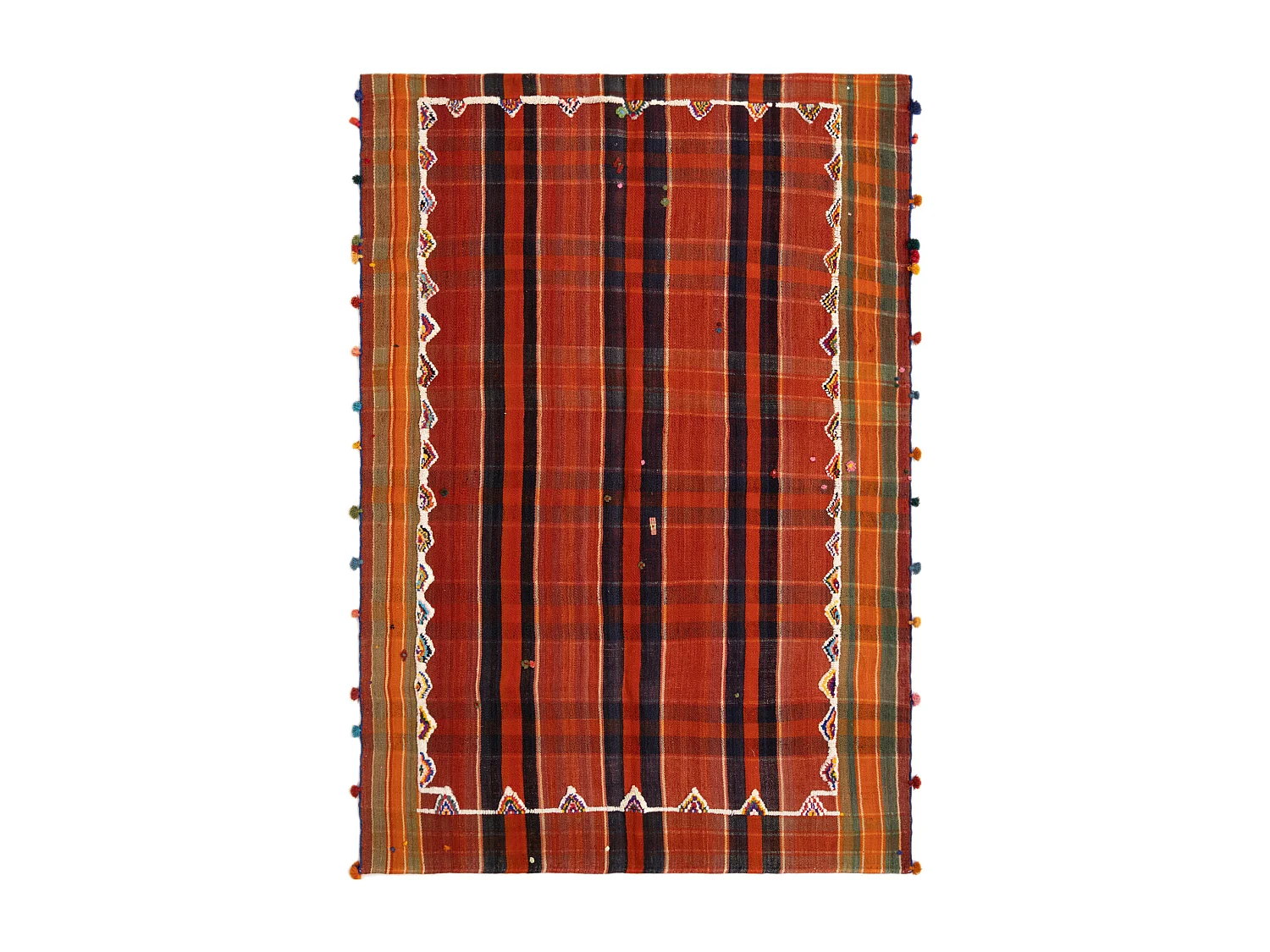 Tapis de laine 157x228 rouge Jajim