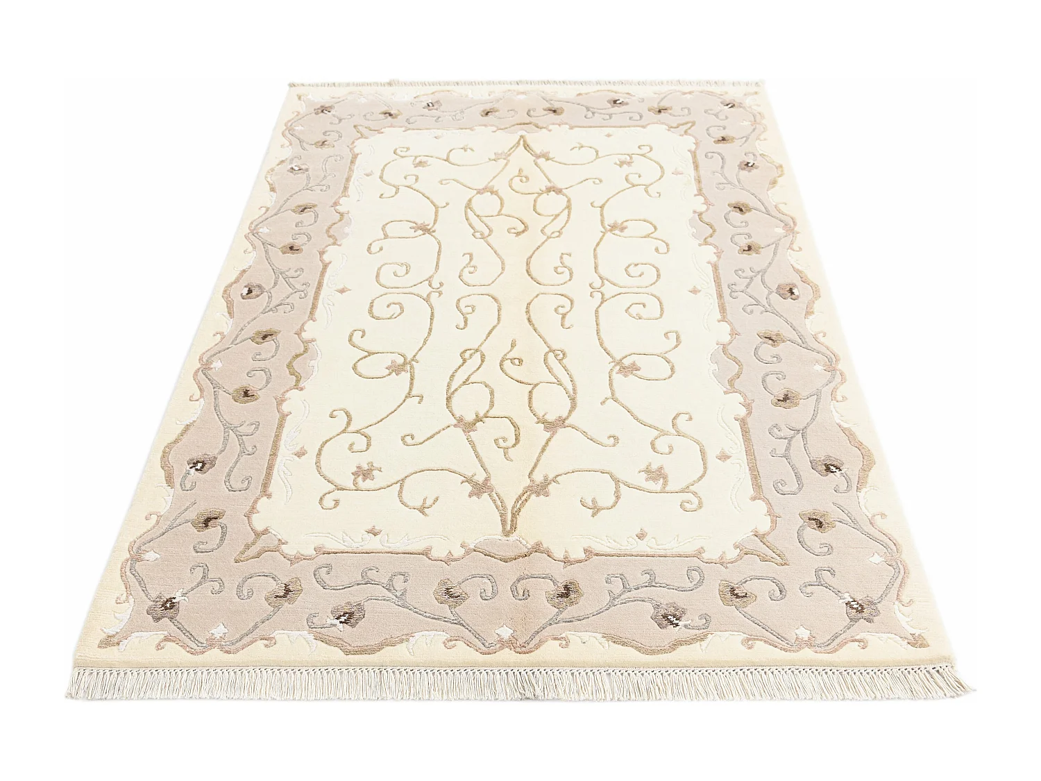 Tapis de laine 124x188 beige Darya