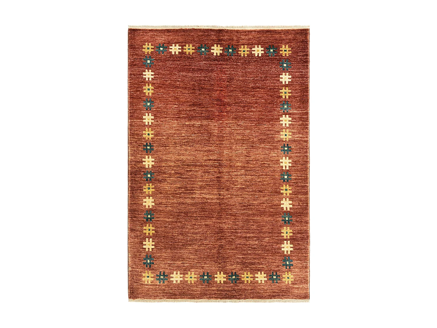 Tapis de laine 122x185 brun Gabbeh