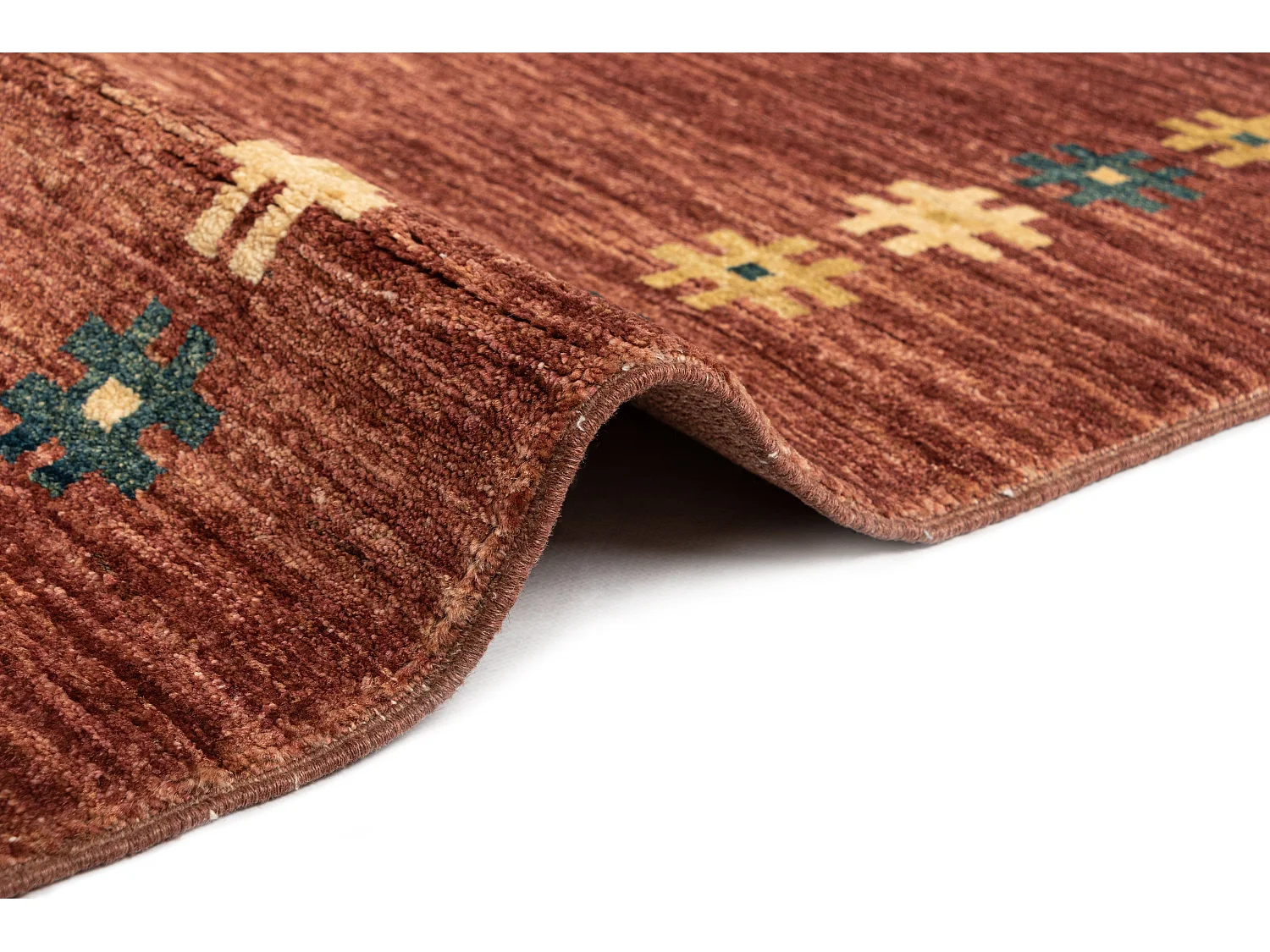 Tapis de laine 122x185 brun Gabbeh