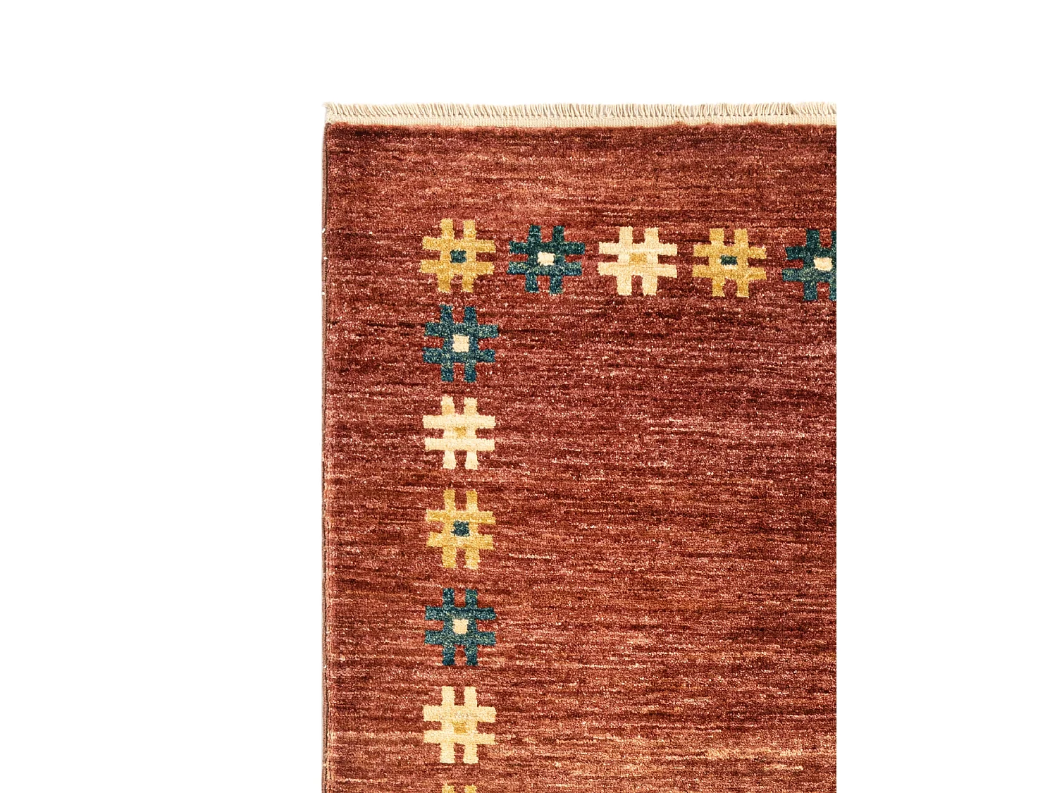 Tapis de laine 122x185 brun Gabbeh