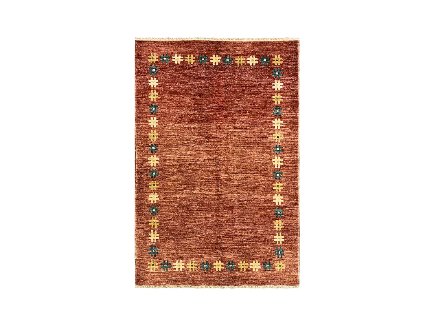 Tapis de laine 122x185 brun Gabbeh