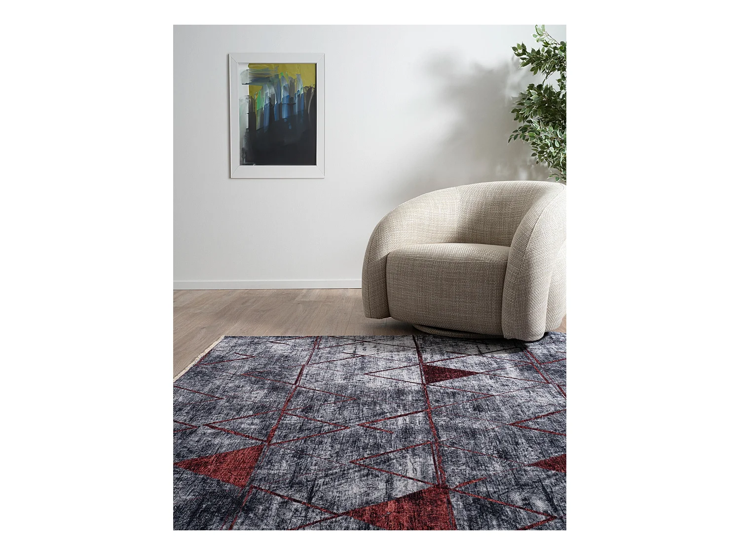 Tapis 160x245 rouge Kriens Heru