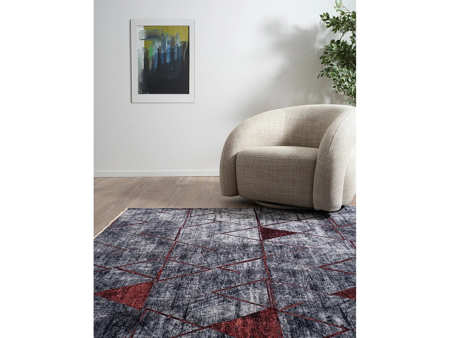 Tapis 160x245 rouge Kriens Heru