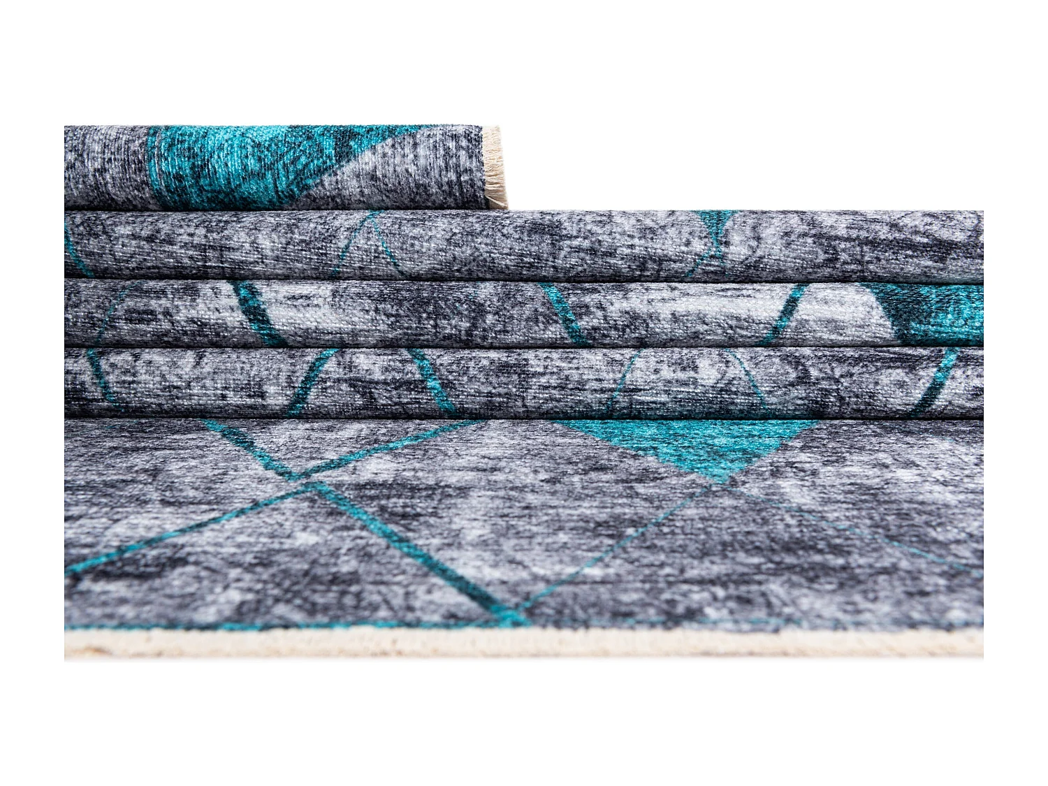 Tapis 80x305 turquoise Kriens Heru