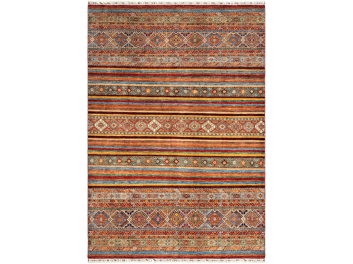 Tapis de laine 94x208 rouge Torkman