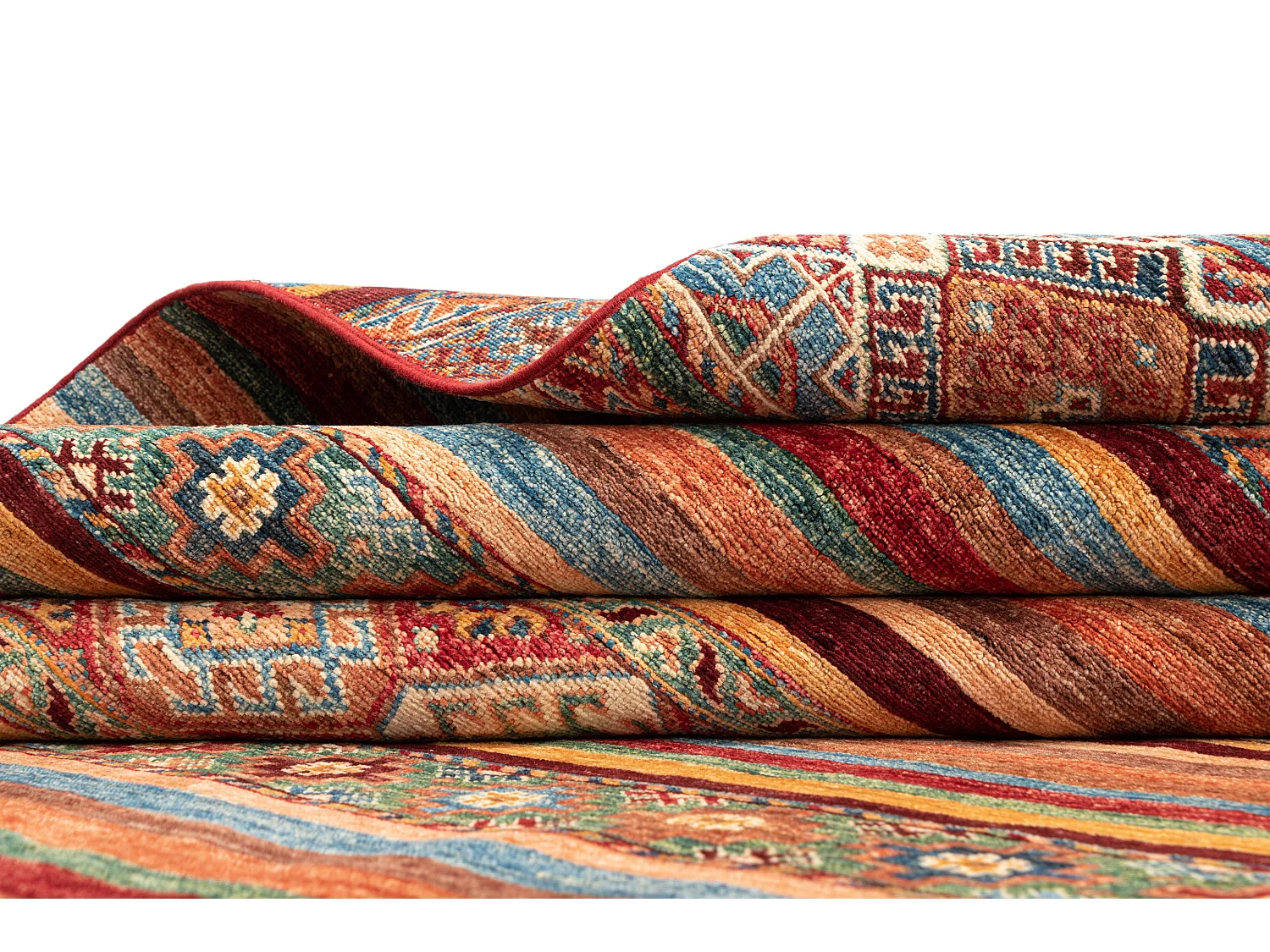 Tapis de laine 94x208 rouge Torkman