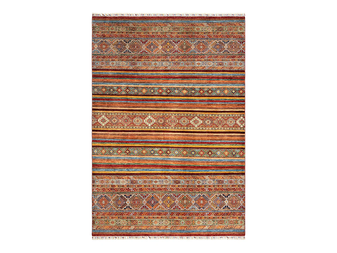 Tapis de laine 94x208 rouge Torkman