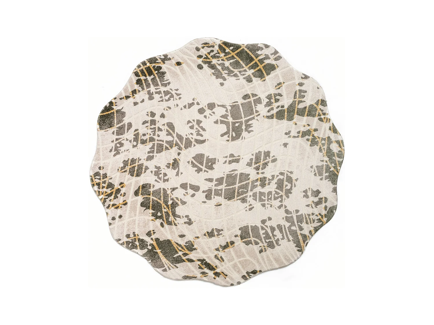 Tapis 120x120 beige Royal Orb
