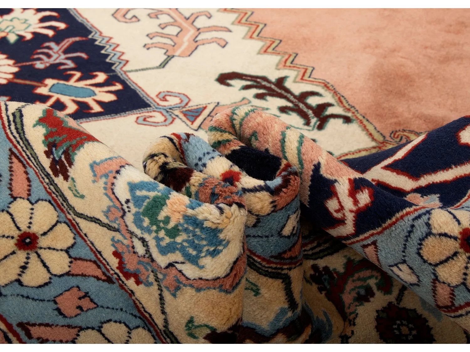 Wollteppich 204x297 Beige Tabriz