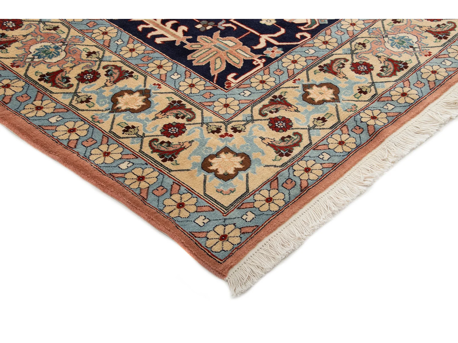 Wollteppich 204x297 Beige Tabriz