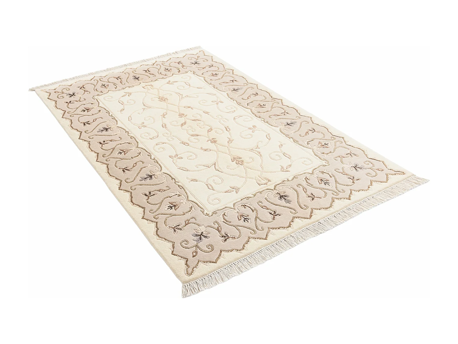 Tapis de laine 119x183 beige Darya