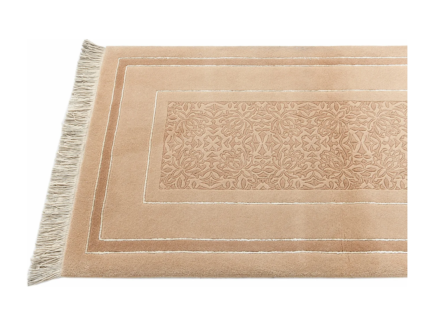 Tapis de couloir en laine 81x203 brun Darya