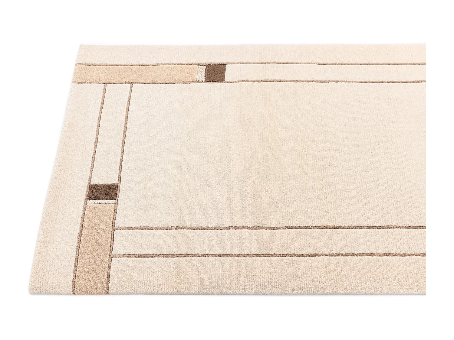 Tapis de couloir en laine 81x292 brun Darya