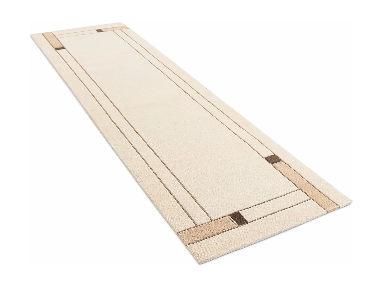 Läufer-Wollteppich 81x292 Braun Darya