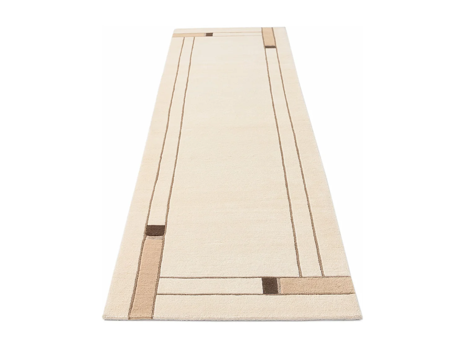 Läufer-Wollteppich 81x292 Braun Darya