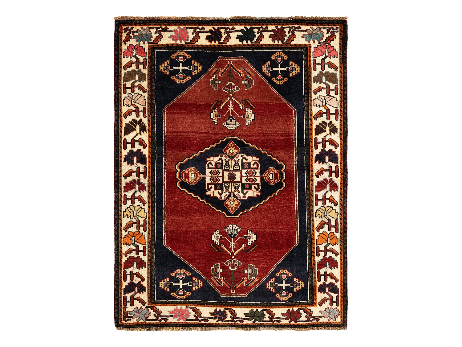 Tapis de laine 116x152 rouge Ghashghai