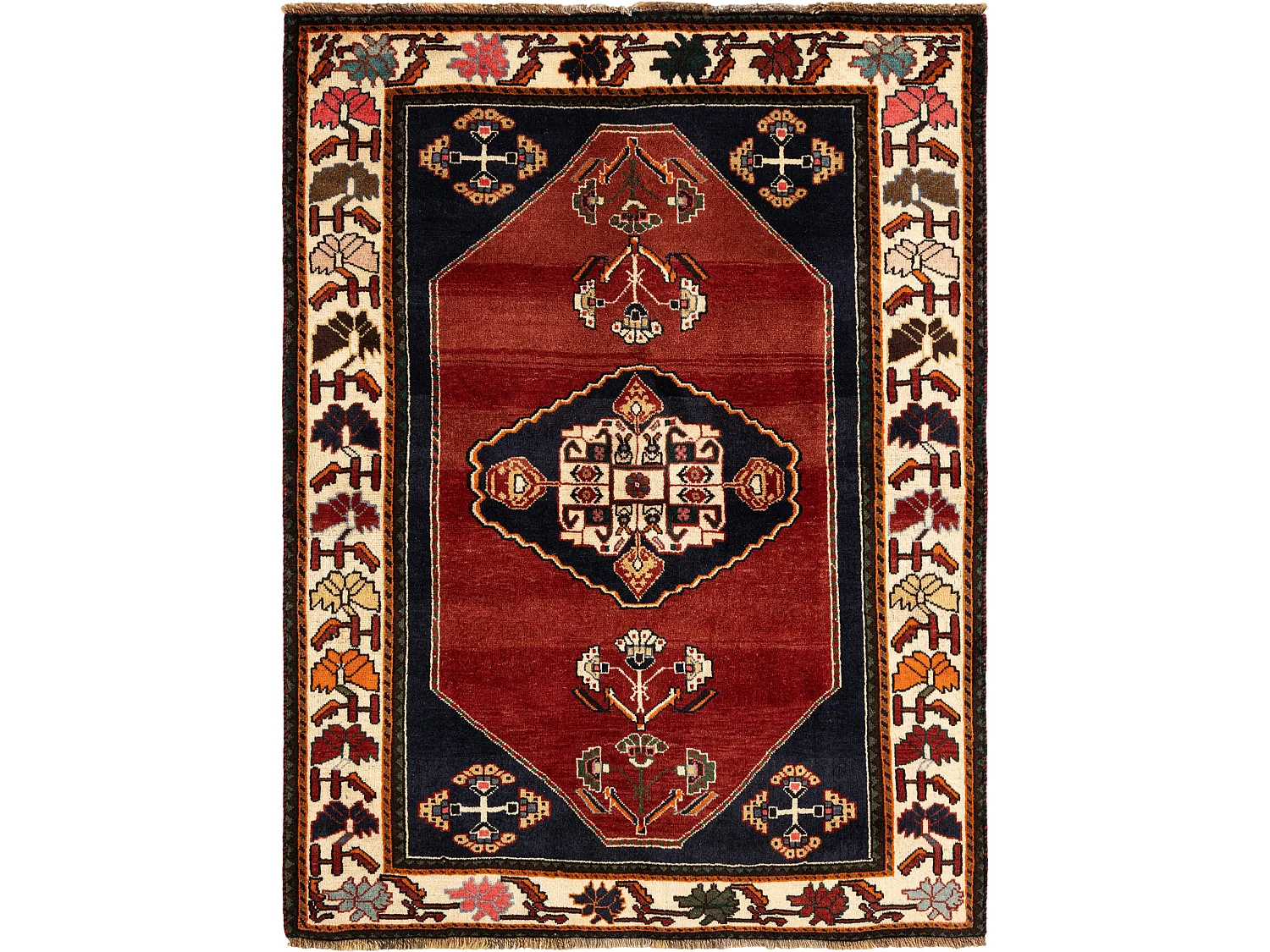 Tapis de laine 116x152 rouge Ghashghai