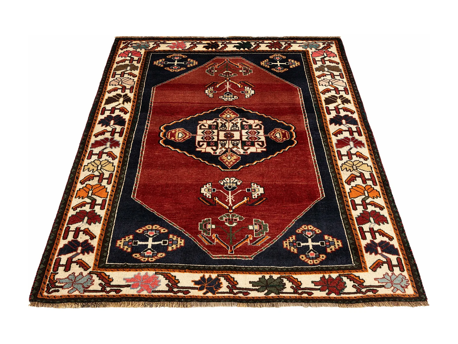 Tapis de laine 116x152 rouge Ghashghai