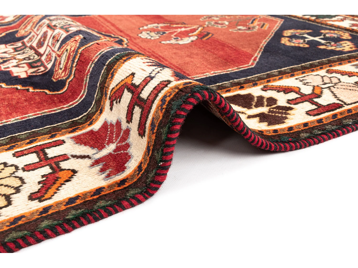 Tapis de laine 116x152 rouge Ghashghai