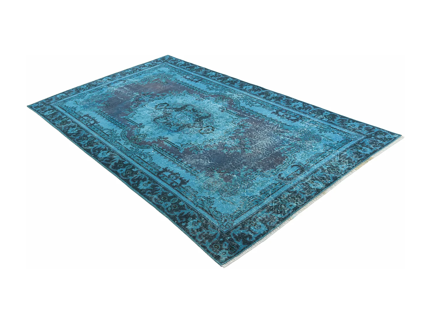Wollteppich 135x231 Blau Ultra Vintage