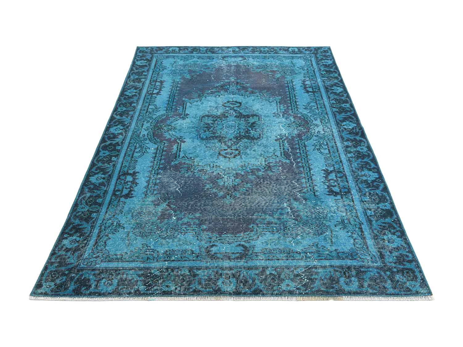 Wollteppich 135x231 Blau Ultra Vintage