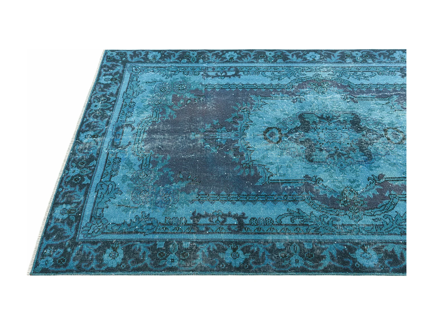 Wollteppich 135x231 Blau Ultra Vintage