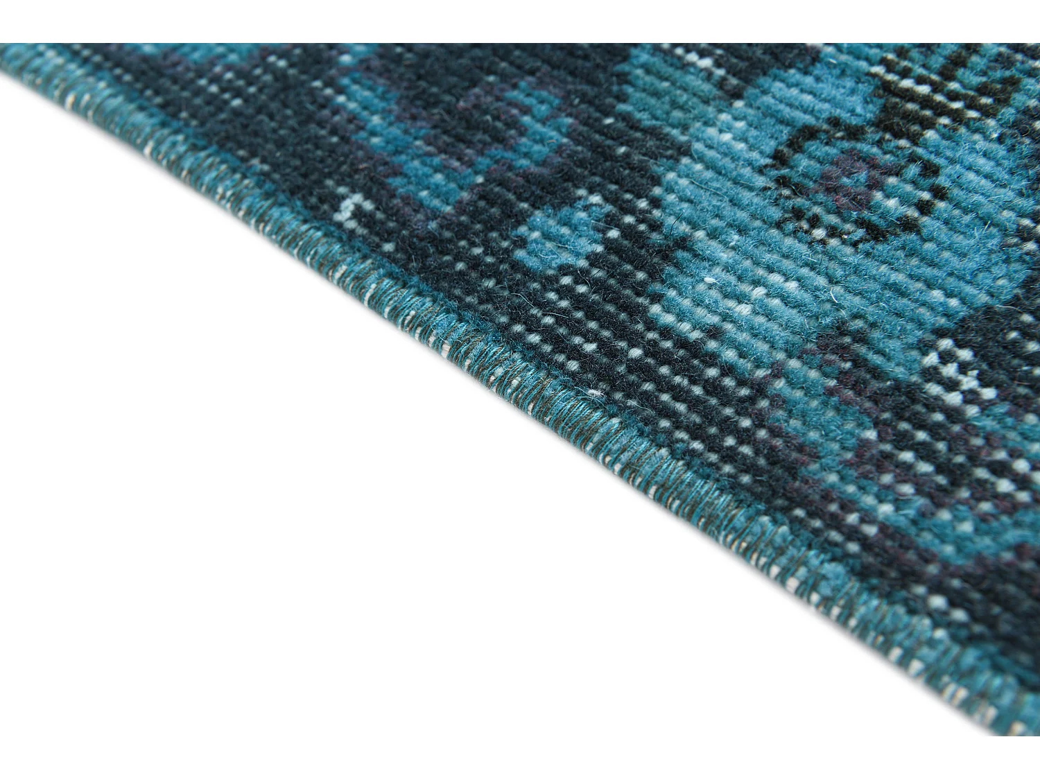 Tapis de laine 135x231 Bleu Ultra Vintage