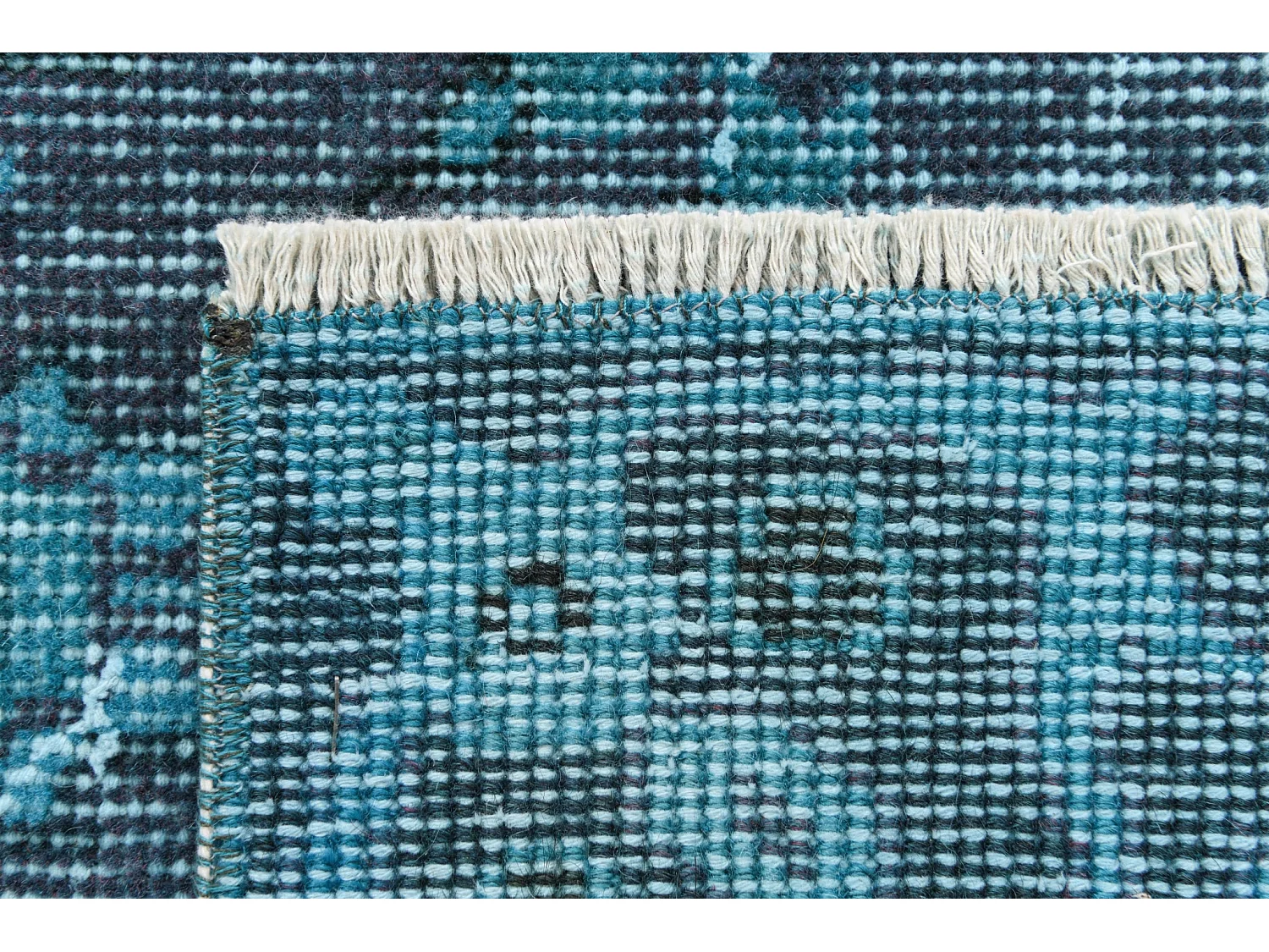 Tapis de laine 135x231 Bleu Ultra Vintage