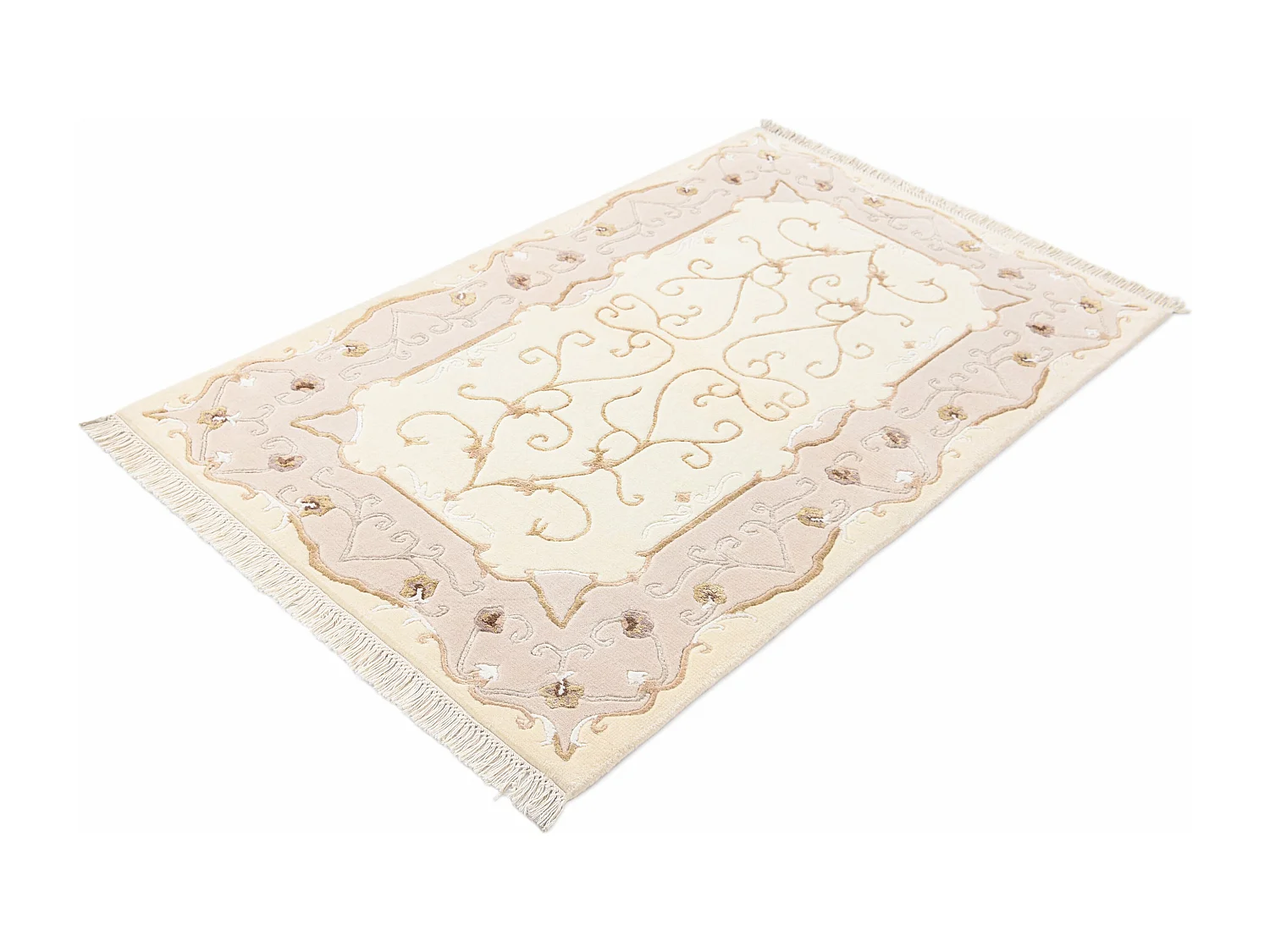 Wollteppich 94x155 Beige Darya